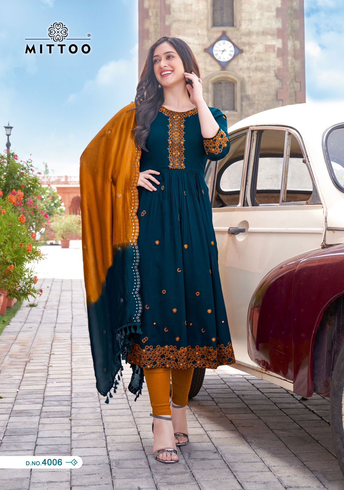 Antra By Mittoo Rayon Designer Kurti With Bottom Dupatta Wholesale Price In Surat